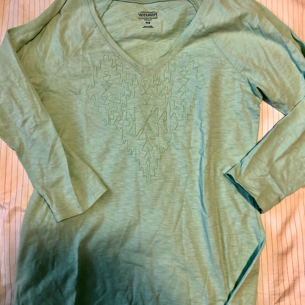 Pendleton teal shirt size small petite